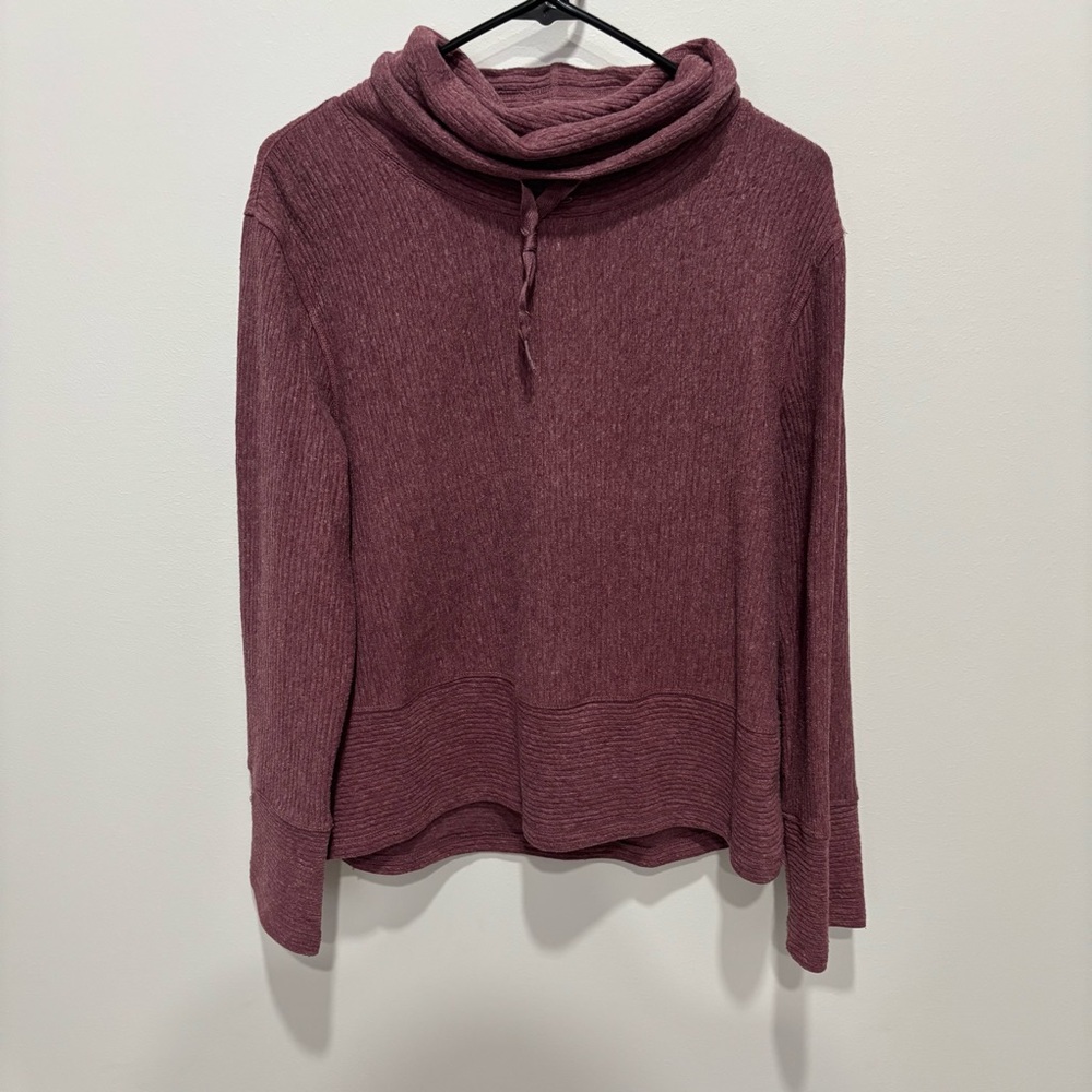 RBX Women's Cowl Neck Sweater - Plum